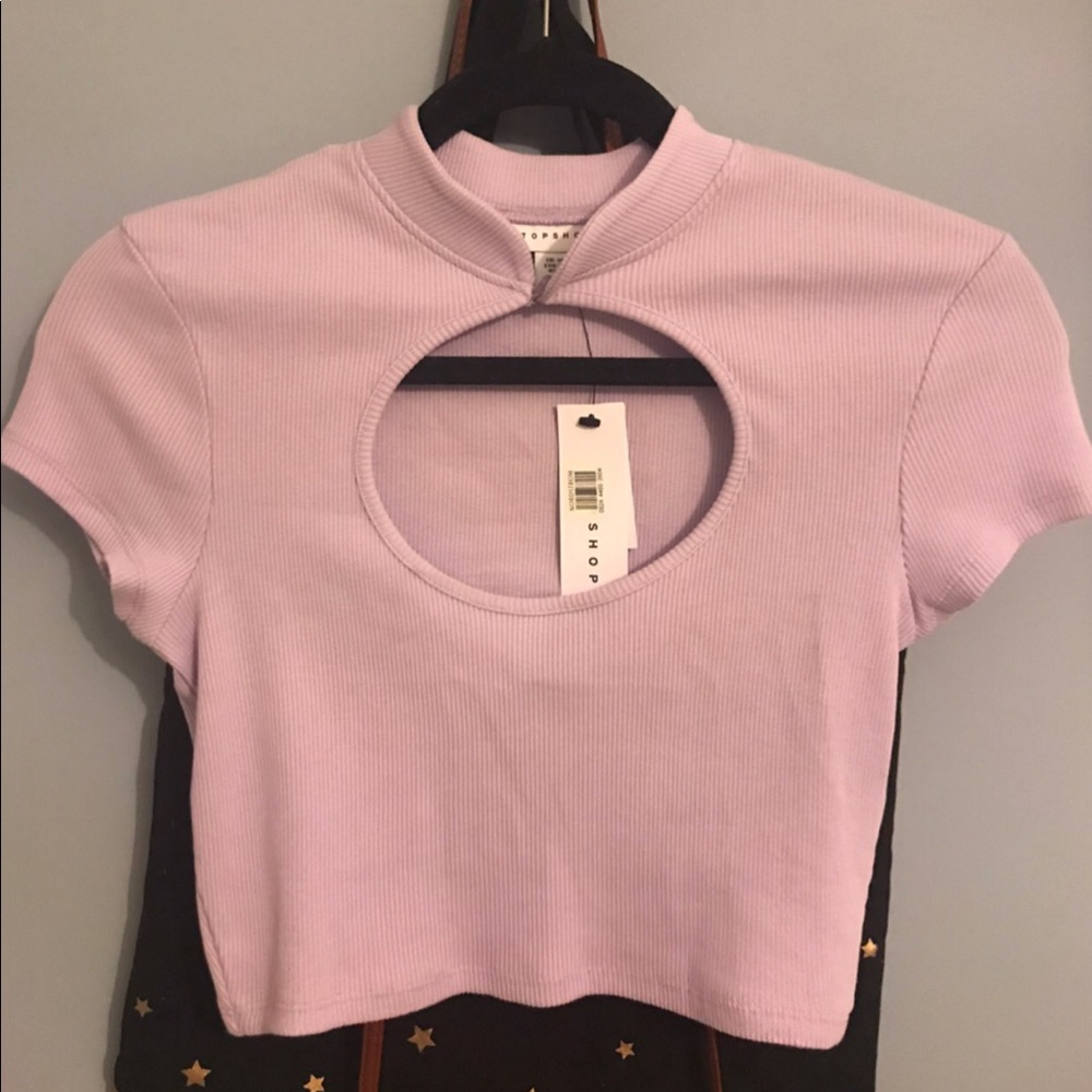 topshop BRAND NEW ribbed cut out crop top